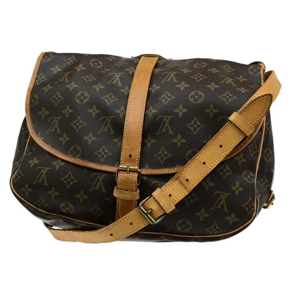 LOUIS VUITTON Saumur 35 Shoulder Bag Monogram Leather BN France - Picture 1 of 16